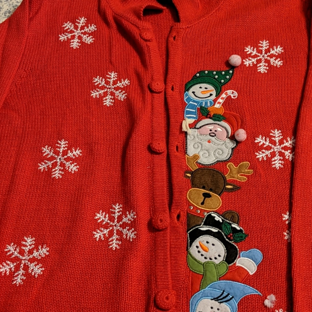 Basic Editions Christmas Cardigan - image 2